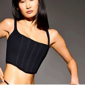 SKIMS Cotton Corset Bustier Top
